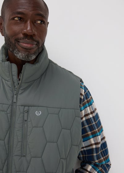 Lincoln Grey Quilted Gilet