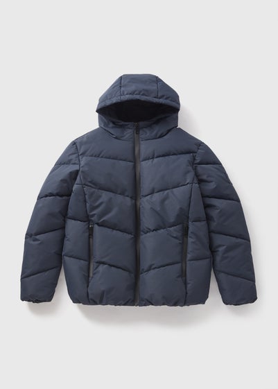 Boys Navy Padded School Coat (7-15yrs)