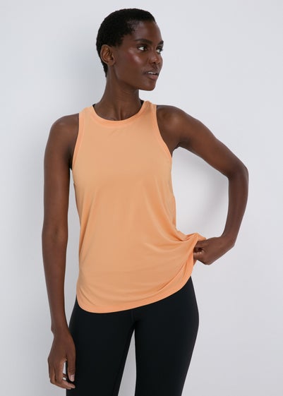 Souluxe Orange High Neck Longline Vest