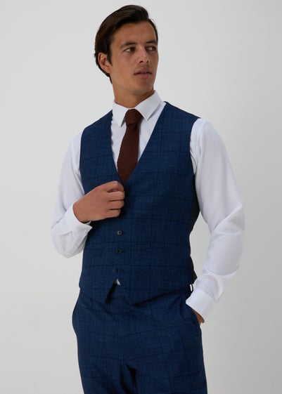 Taylor & Wright Navy Chatsworth Tailored Waistcoat