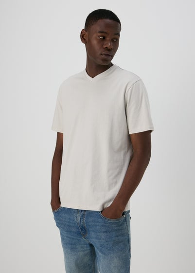 Cream Essential V-Neck T-Shirt