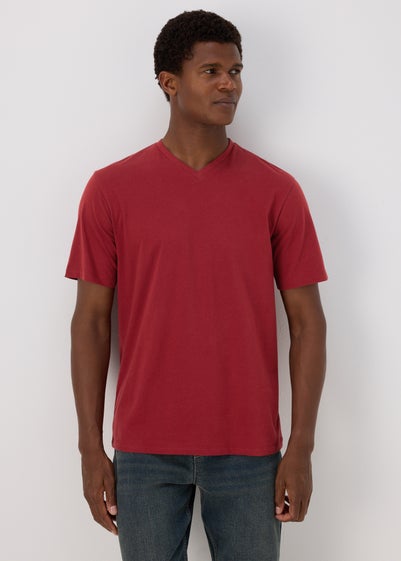 Red Essential V-Neck T-Shirt