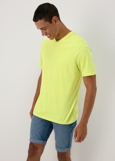 Lime Essential V Neck T-Shirt