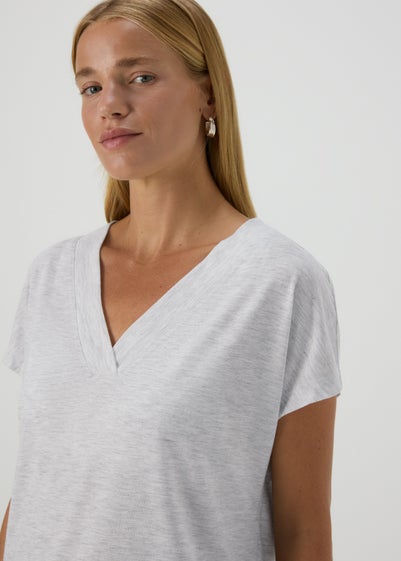 Grey V Neck T-Shirt