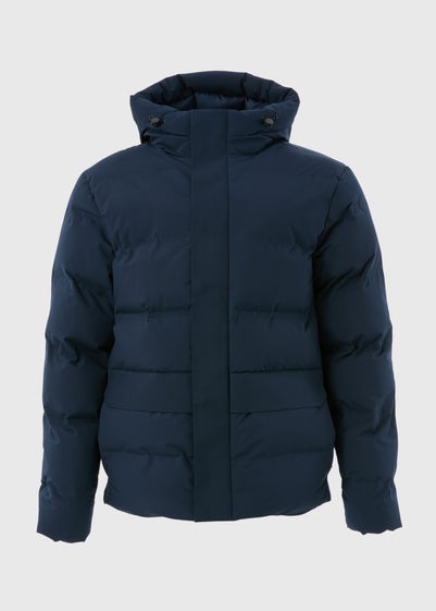 Navy Mid Length Puffer Coat