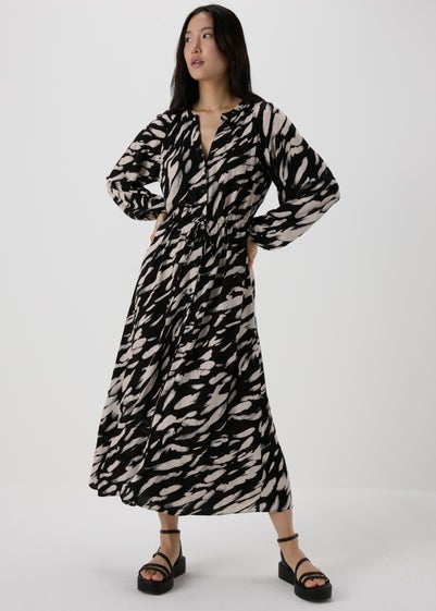 Et Vous Black Printed Shirt Dress