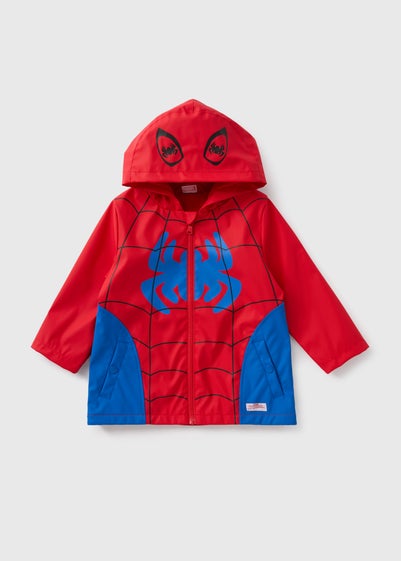 Spiderman Boys Red Mac Coat (1-7yrs)