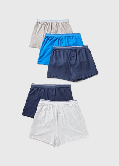 5 Pack Navy Loose Fit Boxers