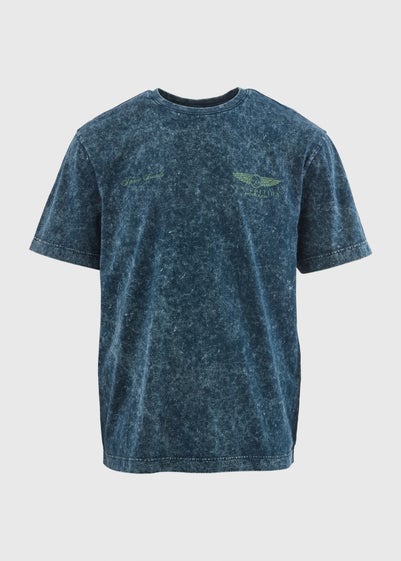 Blue Acid Wash T-Shirt