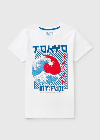 Boys White Japan T-Shirt (7-15yrs)