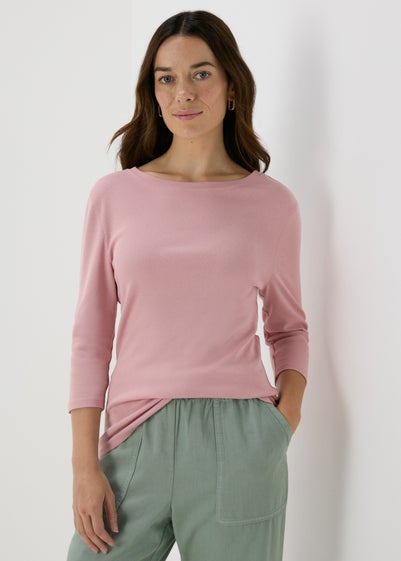 Pink 3/4 Sleeve T-Shirt