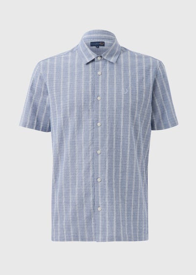 Blue Stripe Textured Shirt