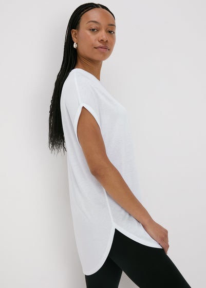 White Longline T-Shirt