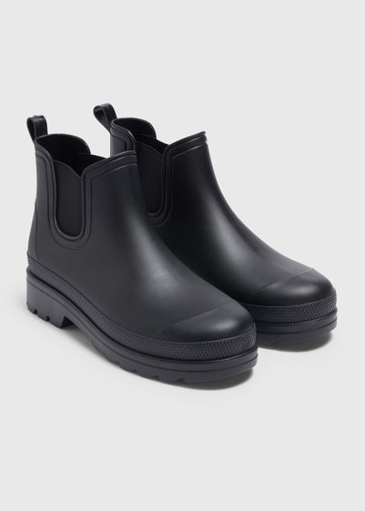 Black Short Wellies