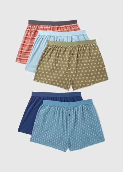 5 Pack Multicolour Loose Fit Boxers