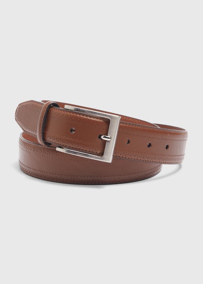 Tan PU Brogue Belt