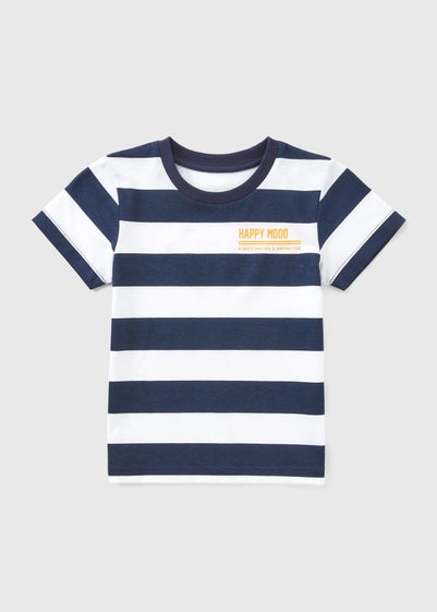 Boys Navy Striped T-Shirt (1-7yrs)