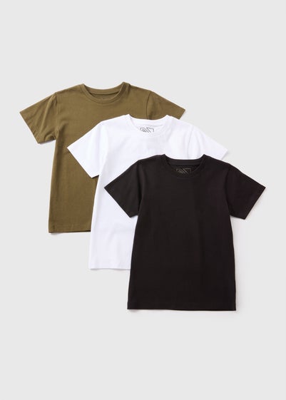 3 Pack Boys Multicolour T-Shirts (7-15yrs)