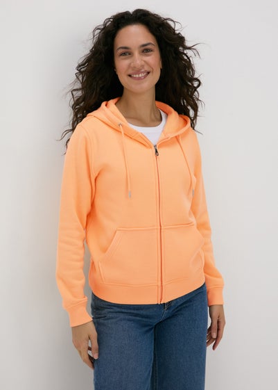 Orange Zip Up Hoodie