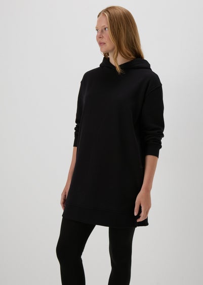 Black Longline Hoodie