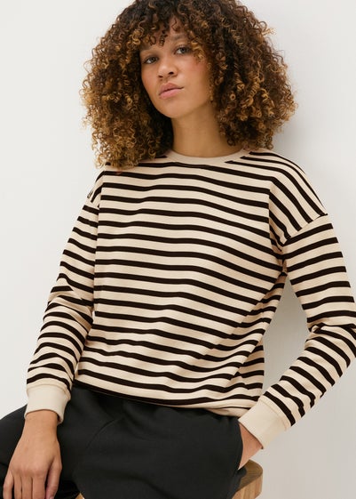 Cream Stripe Sweatshirt