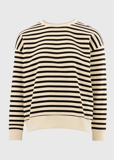 Cream Stripe Sweatshirt