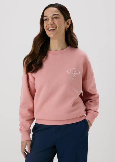 Pink Print Sweatshirt