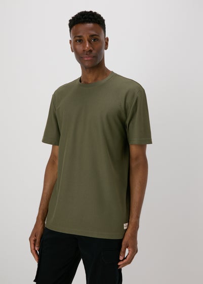 Khaki Textured T-Shirt