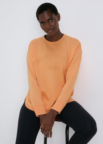 Souluxe Orange Slogan Sweatshirt