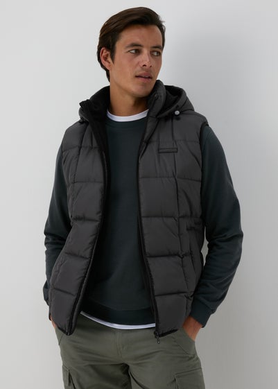 Charcoal Hooded Gilet