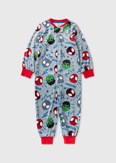 Marvel Kids Grey Spidey & Friends Onesie (1-7yrs)