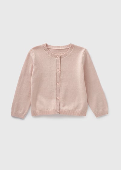 Girls Pink Lightweight Cardigan (1-7yrs)