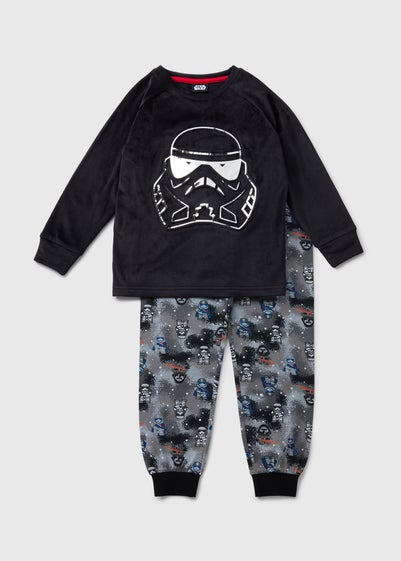 Star Wars Boys Black Embossed Pyjama Set (4-14yrs)