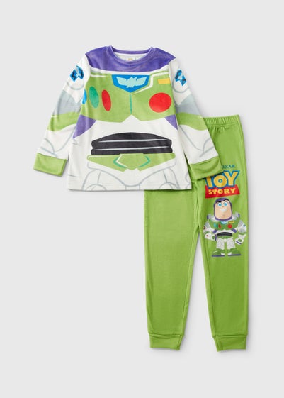 Toy Story Kids Green Buzz Lightyear Fleece Pyjama Set (1-7yrs)