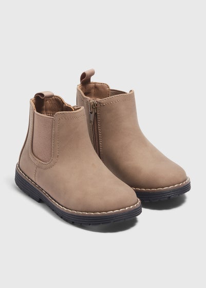 Girls Tan Chelsea Boots (Younger 4-12)