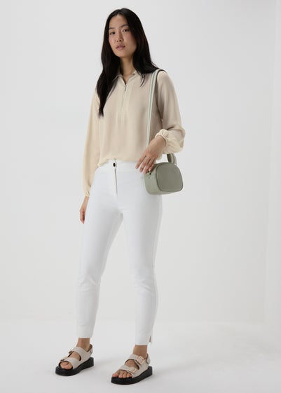 Et Vous Stone Half Zip Blouse