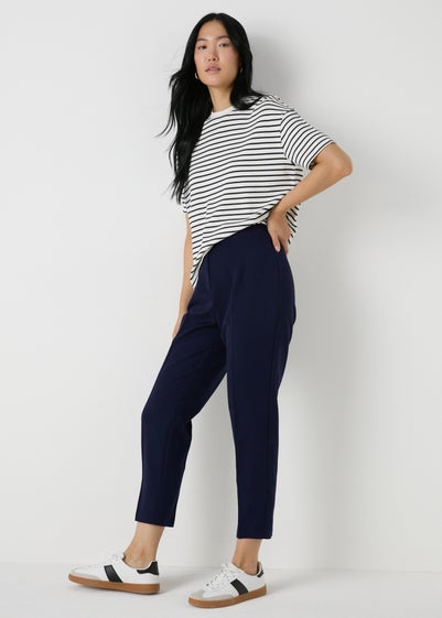 Et Vous Navy Tapered Trousers