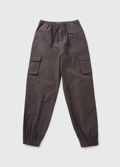 Boys Grey Poplin Cargo Trousers (7-15yrs)