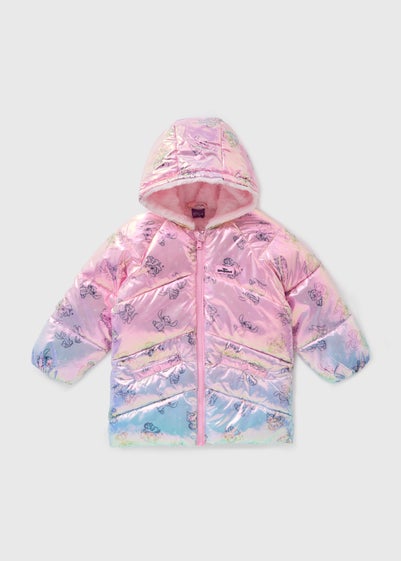 Disney Kids Lilac Stitch Showerproof Puffer Coat (1-7yrs)