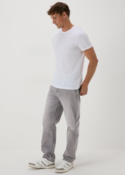 Grey Straight Fit Jeans