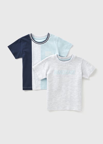 2 Pack Boys Grey T-shirt (1-7yrs)