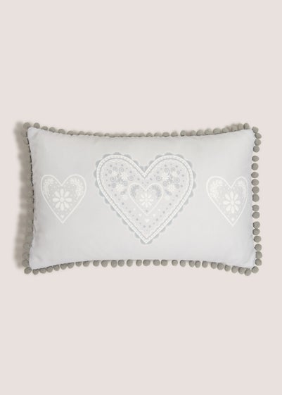 Printed Heart Cushion