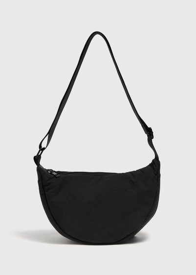 Black Cross Body Moon Bag