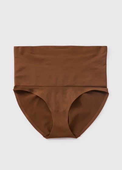 Brown Seamless Shapewear Briefs