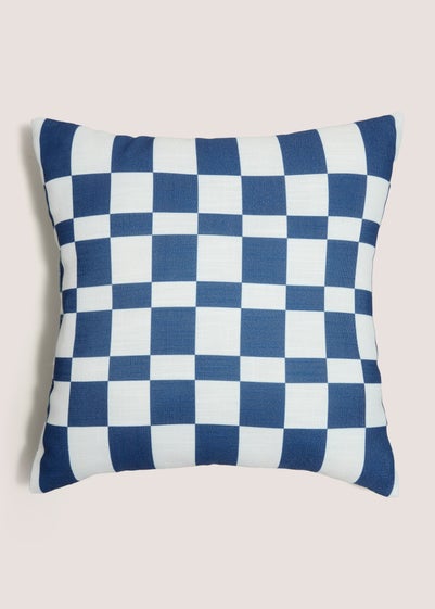 Green Reversible Checkerboard Cushion