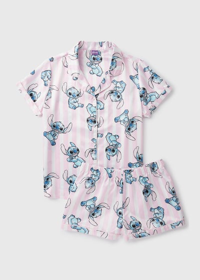 Disney Stitch Pink Pyjama Set - Size 8