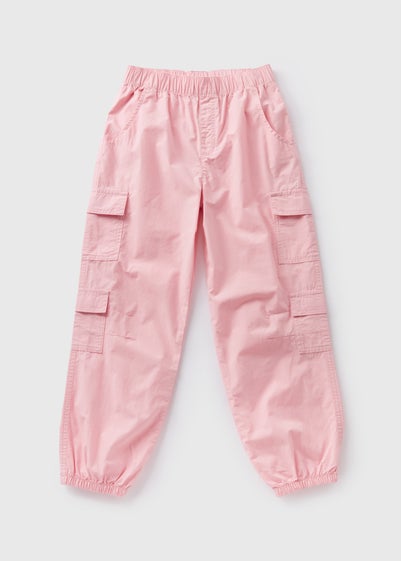 Girls Pink Parachute Trousers (7-15yrs)