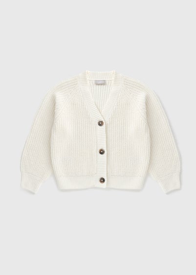 Girls Cream Knit Cardigan (7-15yrs)