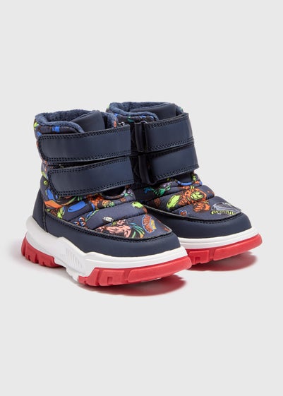 Marvel Boys Navy Snow Boots (Younger 4-12)