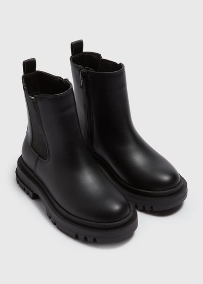 Girls Black Chelsea Boots (10-Older 5)